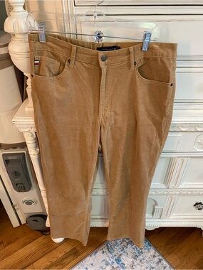 Tommy Hilfiger Women's Camel Brown Corduroy Boot Cut Pants